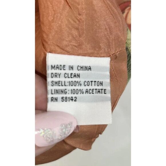 VtgTalbots Dress Hawaiian Tropical Sheath Beaded Monkey V Neck Size 8 - Picture 5 of 16